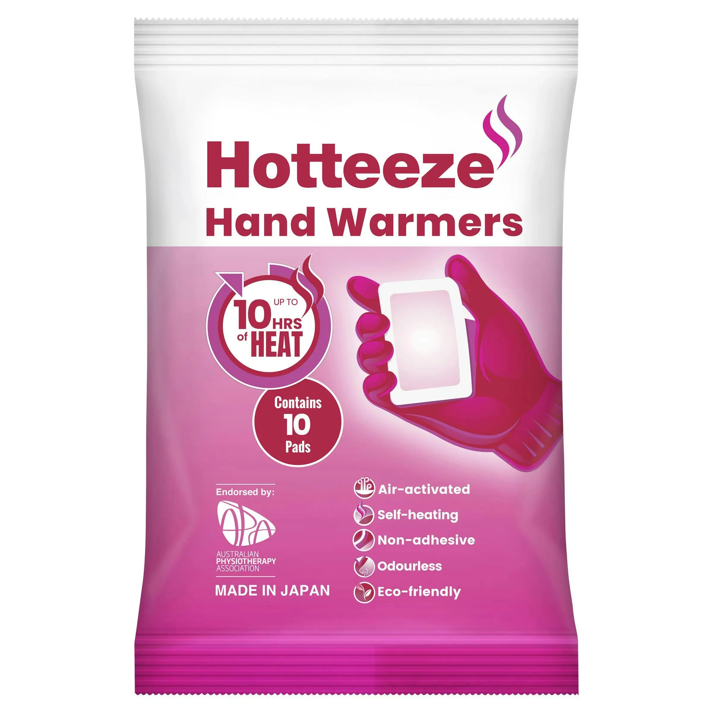 Hotteeze Heat Pads Hand Warmers 10 Pack - Health