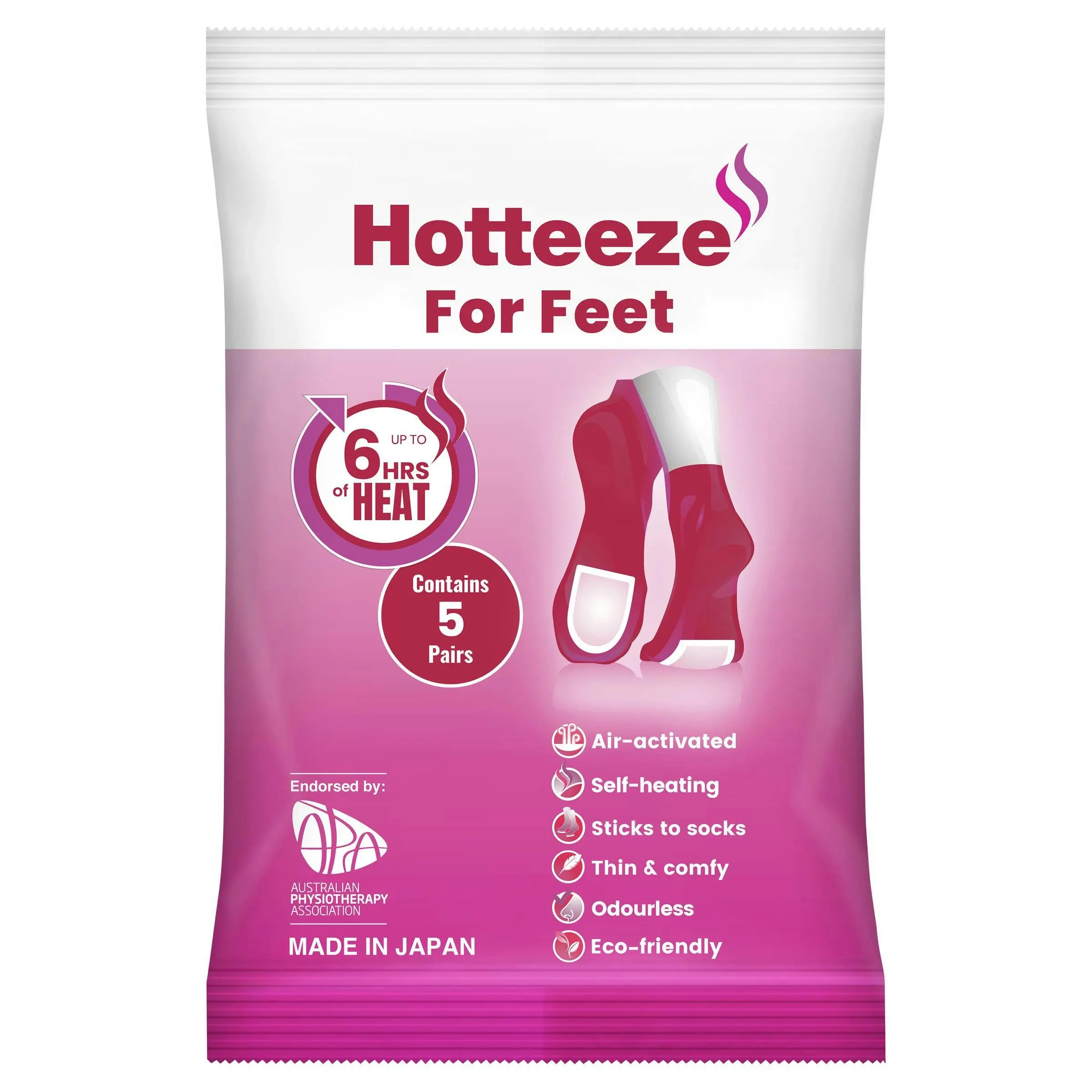 Hotteeze Heat Pads For Feet 5 Pairs - Health