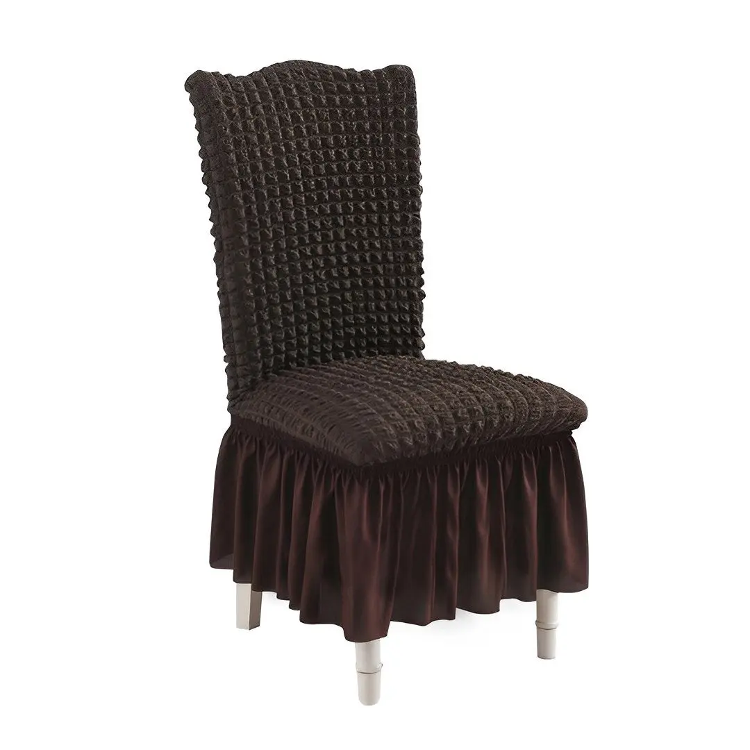 SOGA Coffee Chair Cover Seat Protector with Ruffle Skirt Stretch Slipcover Wedding Party Home Decor - Home & Garden