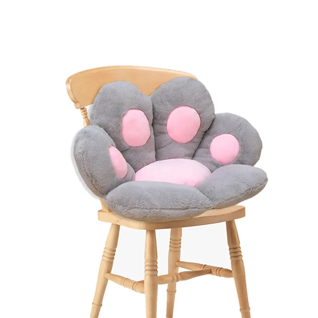 SOGA 80cm Grey Paw Shape Cushion Warm Lazy Sofa Decorative Pillow Backseat Plush Mat Home Decor - Home & Garden