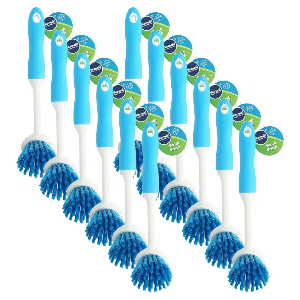 12x kemasi Durable Multipurpose Scrub Brush W/Soft Handle Home Kitchen Cleaning - Home & Garden