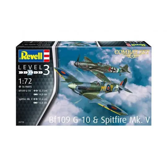 1/72 Bf109G10 and Spitfire Mk.V Combat Set - Hobbies