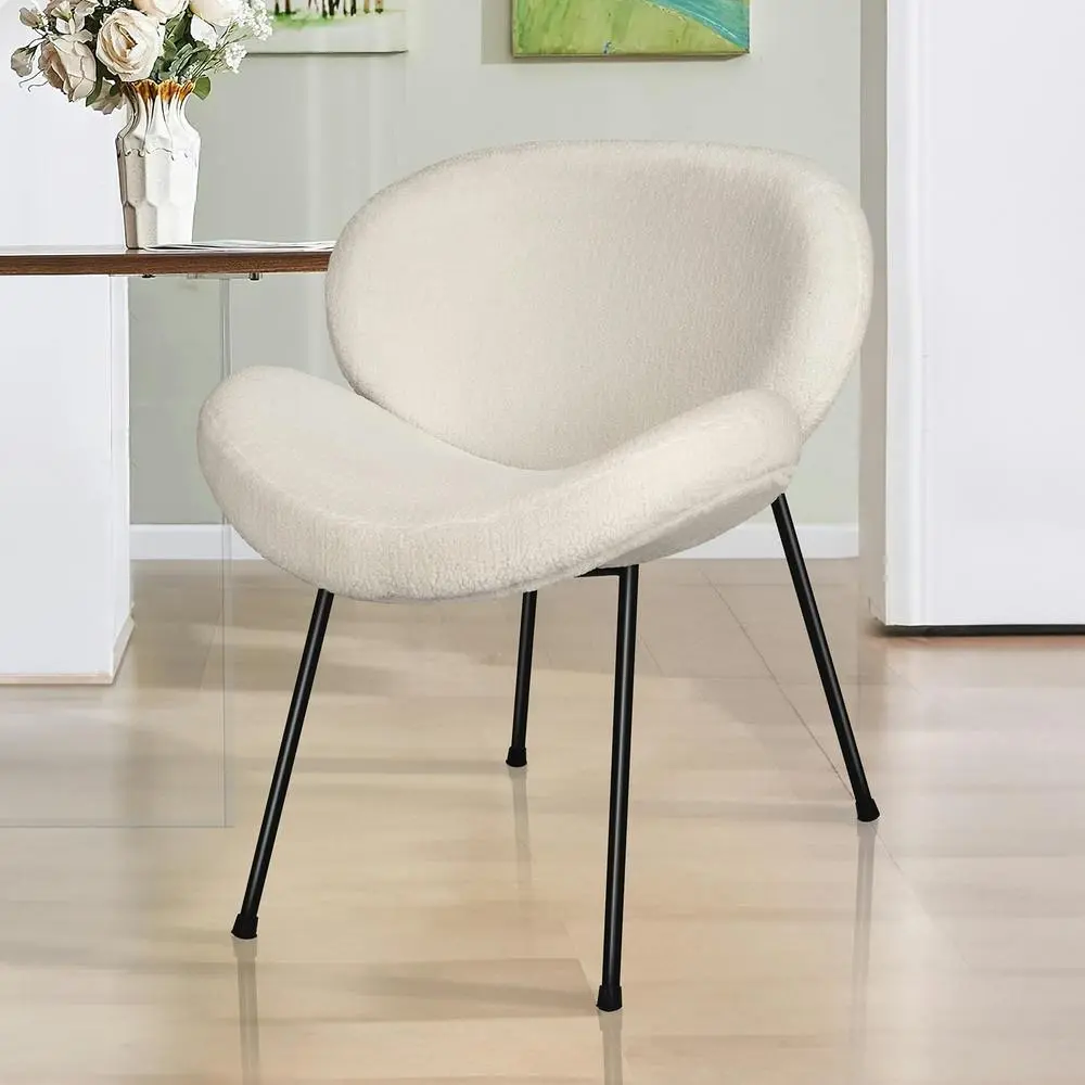 Alfordson Dining Chair Sherpa White - Shop Dining Chairs & Bar Stools