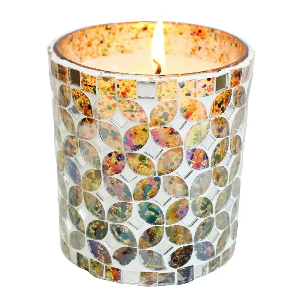 Glass 10cm Tabletop Wax Tealight Candle Fragrance Display Toscana French Pear - Home & Garden