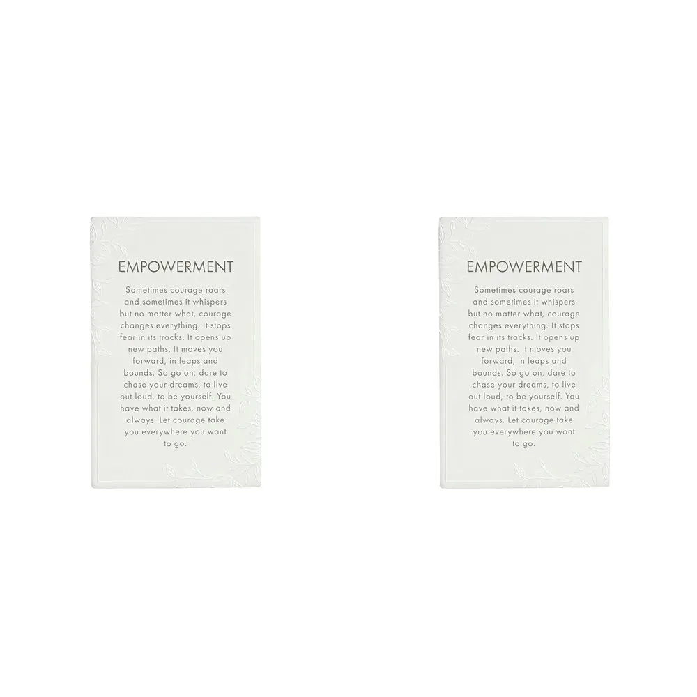 2x Splosh Precious Quote Empowerment Ceramic Standing/Hanging Decor White 16cm - Home & Garden