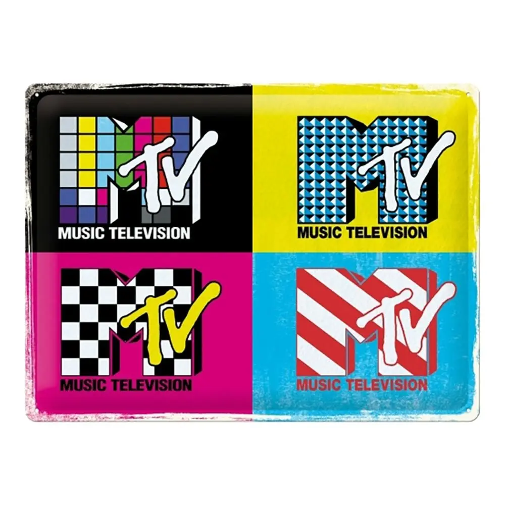 Nostalgic Art 30x40cm Large Metal Sign/Plaque MTV Logo Pop Art Home/Room Display - Home & Garden