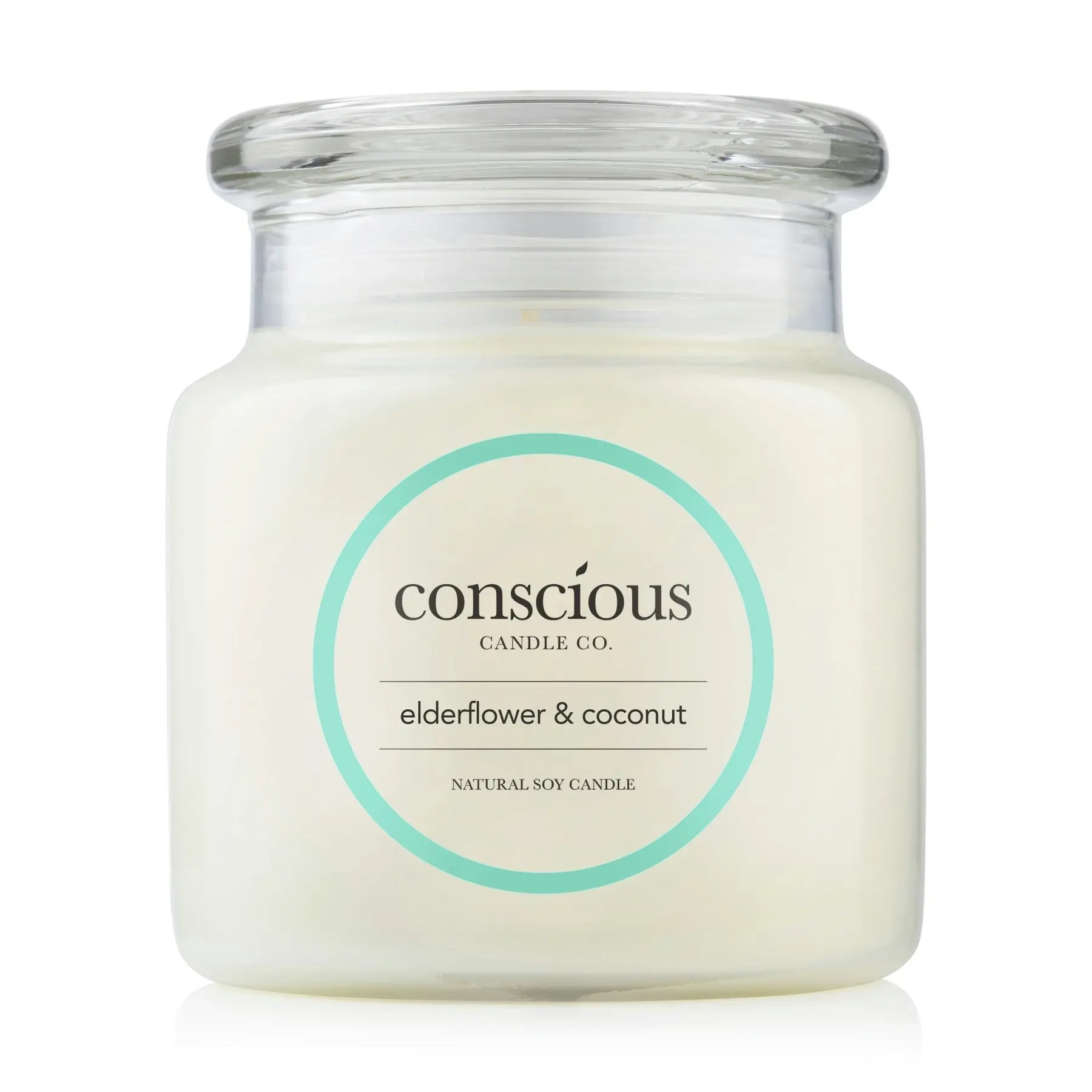 Conscious Candles Elderflower & Coconut 510g Natural Soy Candle - Home & Garden