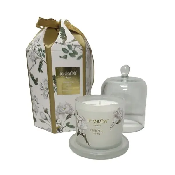 Le Desire Blooms Gold Foil/bag Ginger Lily Lotus Soy Candles Gold - Home & Garden