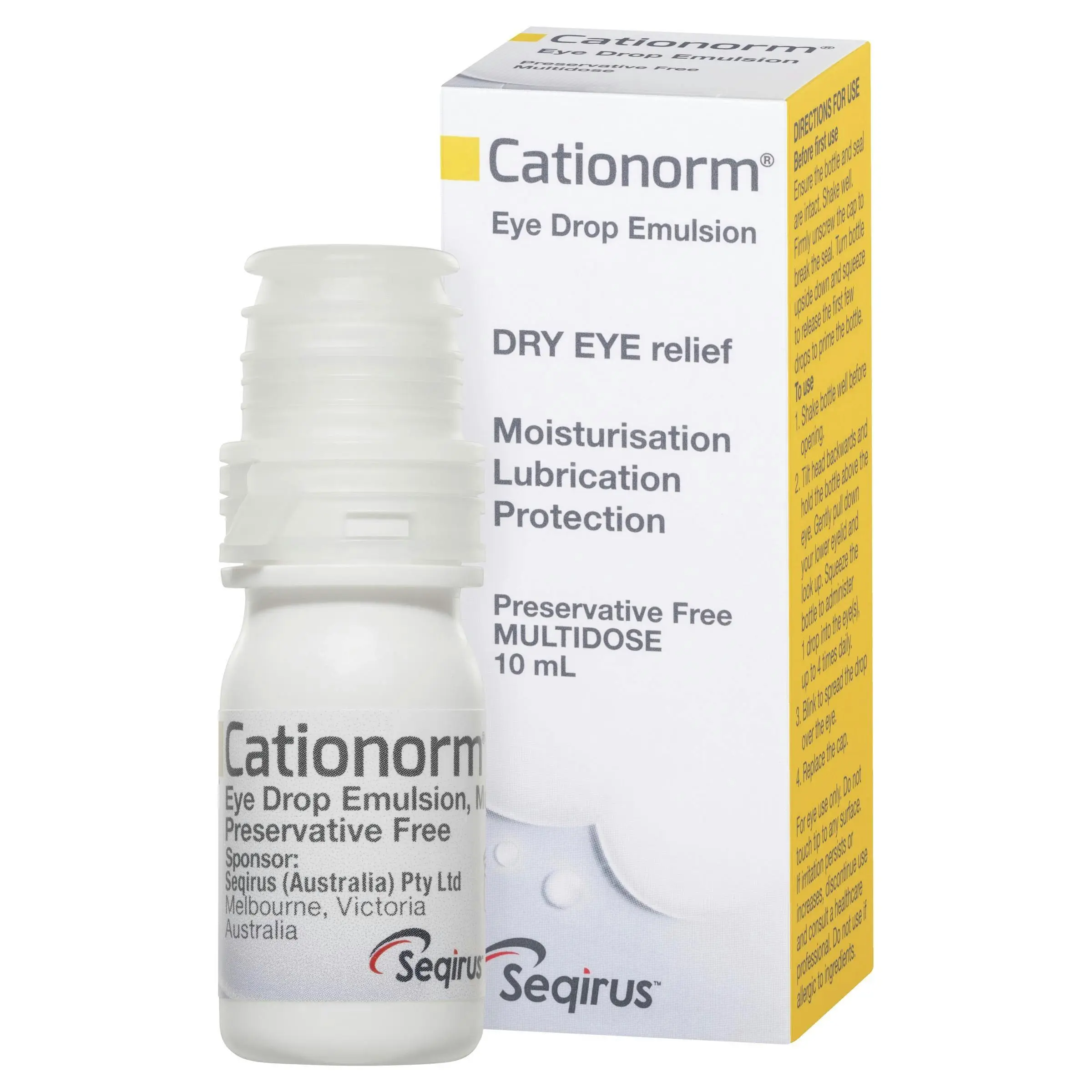 Cationorm Dry Eye Relief Preservative Free Multi Dose 10ml - Health
