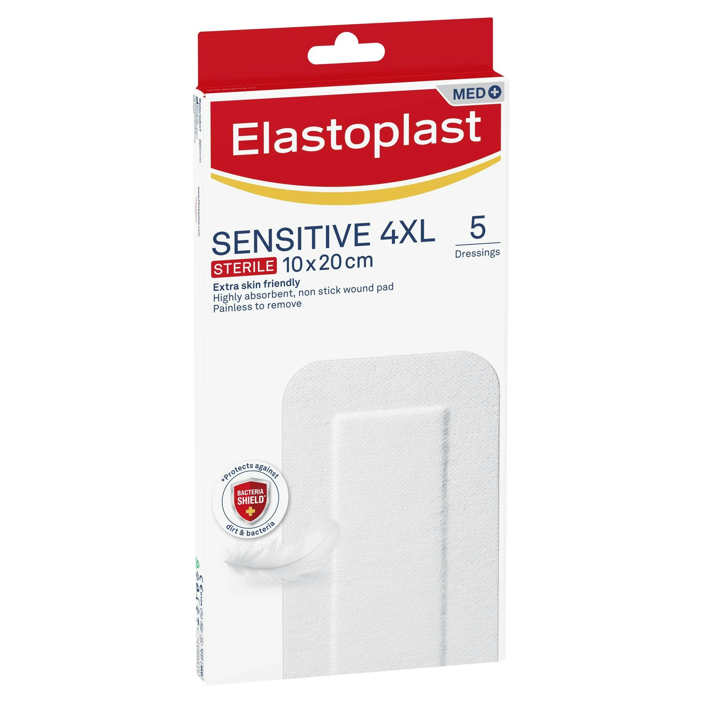 Elastoplast Sensitive Dressing 4XL 10x20cm 5 Pack - Health