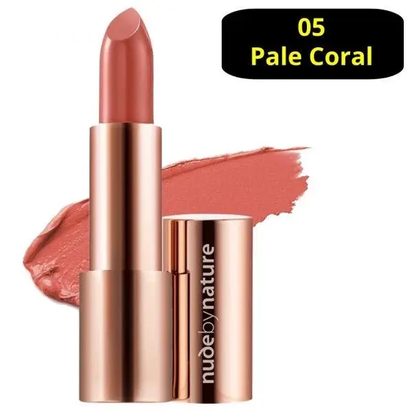 Nude by Nature Moisture Shine Lipstick 05 Pale Coral - Beauty