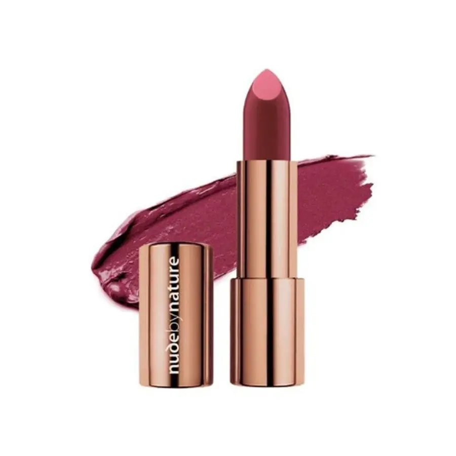 Nude by Nature Moisture Shine Lipstick 07 Deep Plum - Beauty