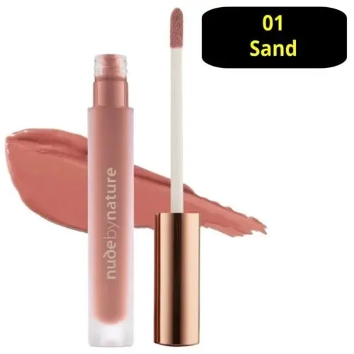 Nude by Nature Satin Liquid Lipstick Sand - Beauty
