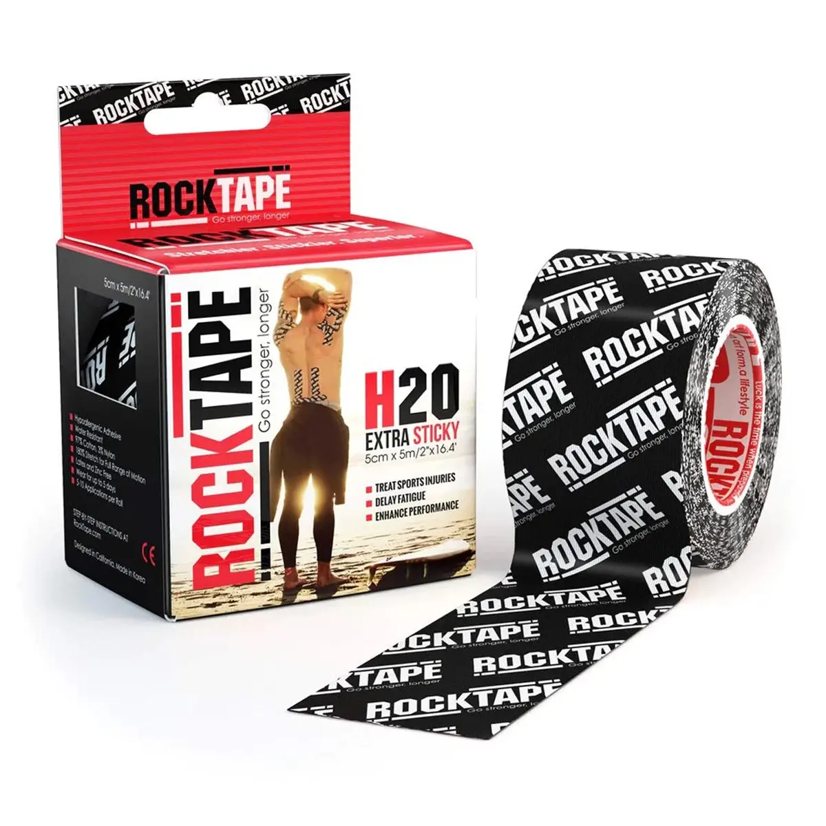 RockTape Logo H2O Black 5cm X 5cm - Health