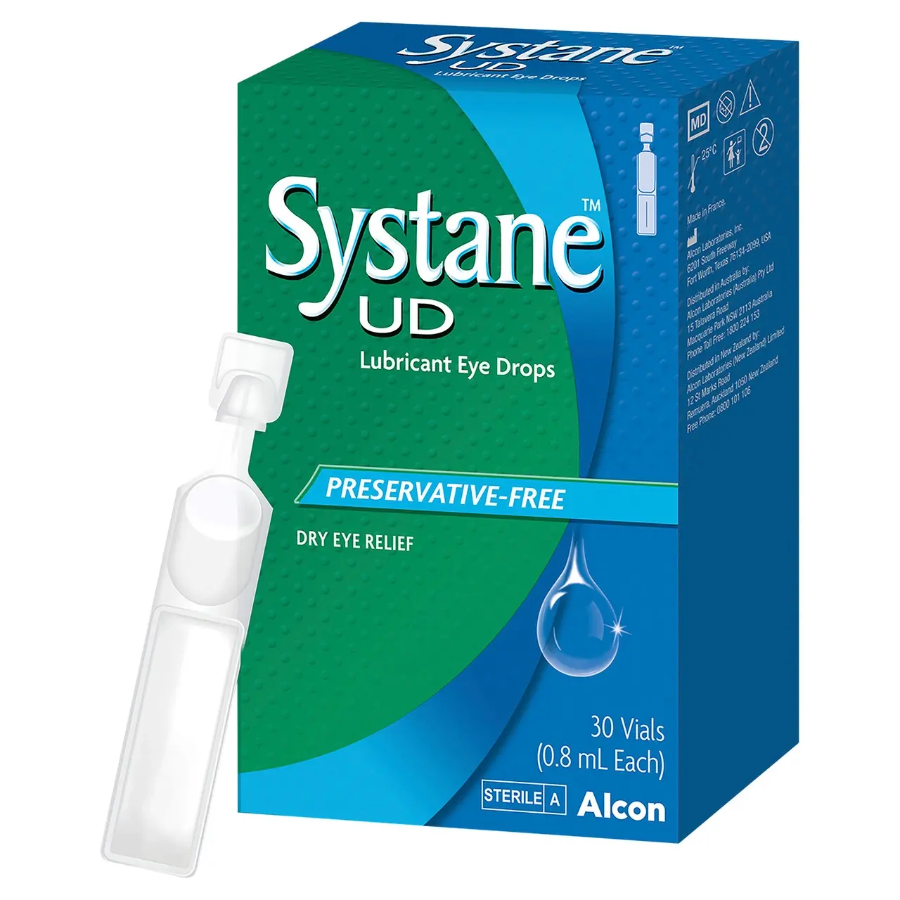 Systane Lubricant Eye Drops 30 x 0.8 mL - Health