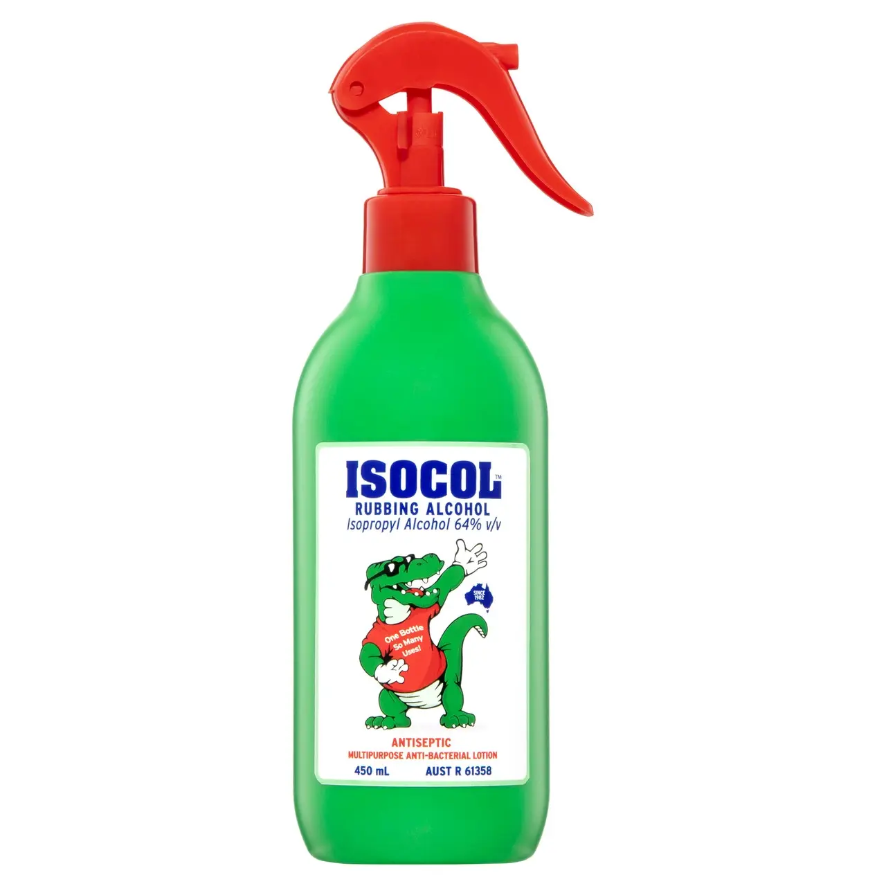 Isocol Rubbing Alcohol Antiseptic 450mL Spray Bottle - Health