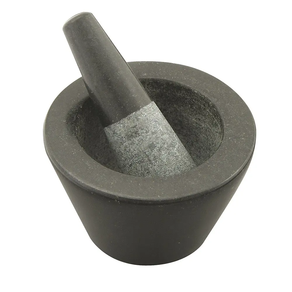 AVANTI MINI CONICAL BLACK MORTAR AND PESTLE 13cm - Home & Garden