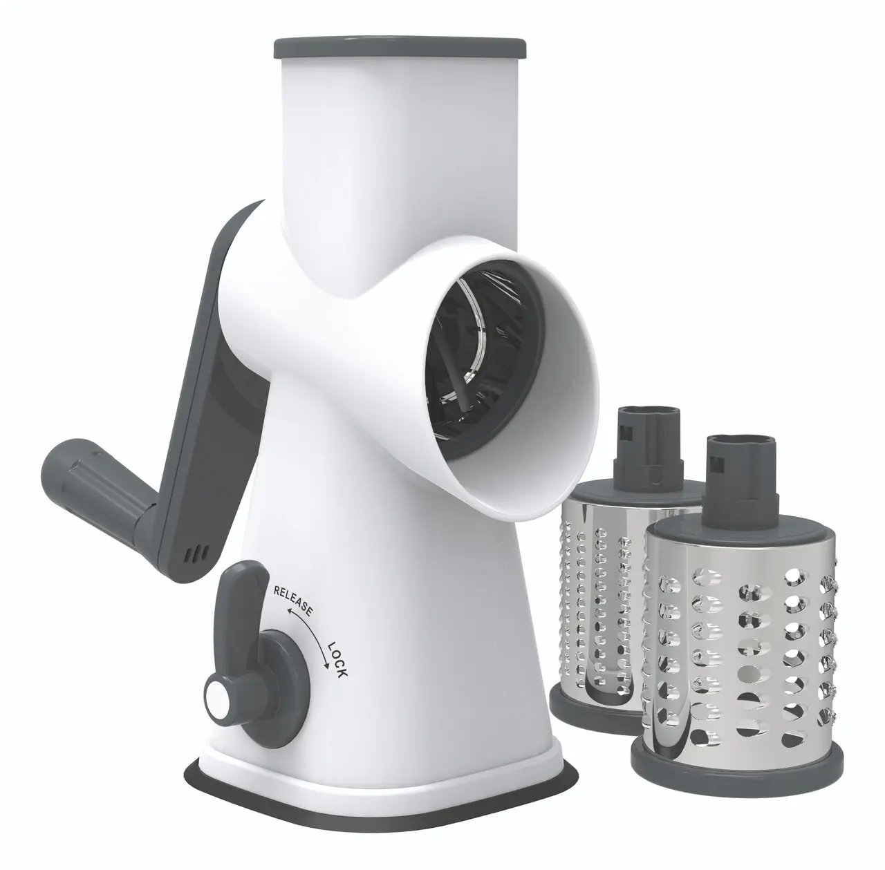 AVANTI TABLETOP DRUM GRATER WITH 3 BLADES - Home & Garden