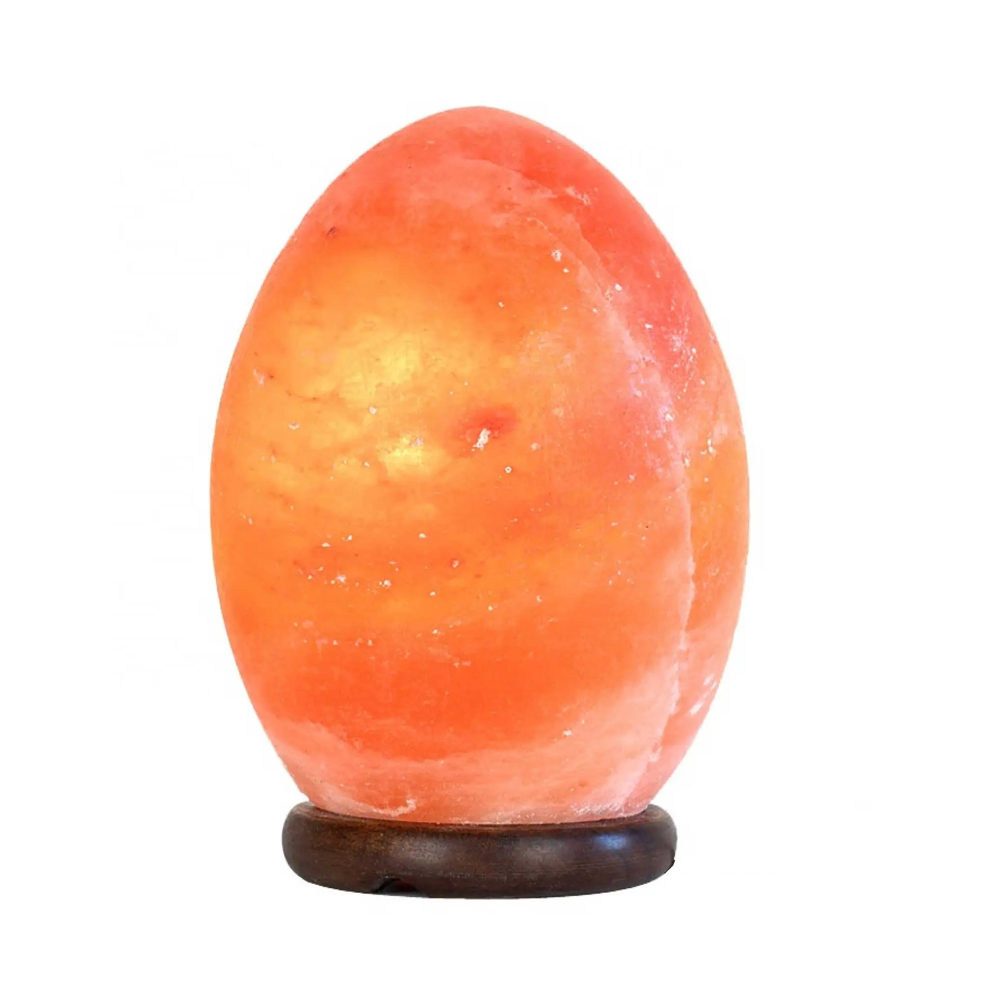 12V 12W Egg Himalayan Pink Salt Lamp Carved Rock Crystal Light Bulb On/Off Switch - Home & Garden