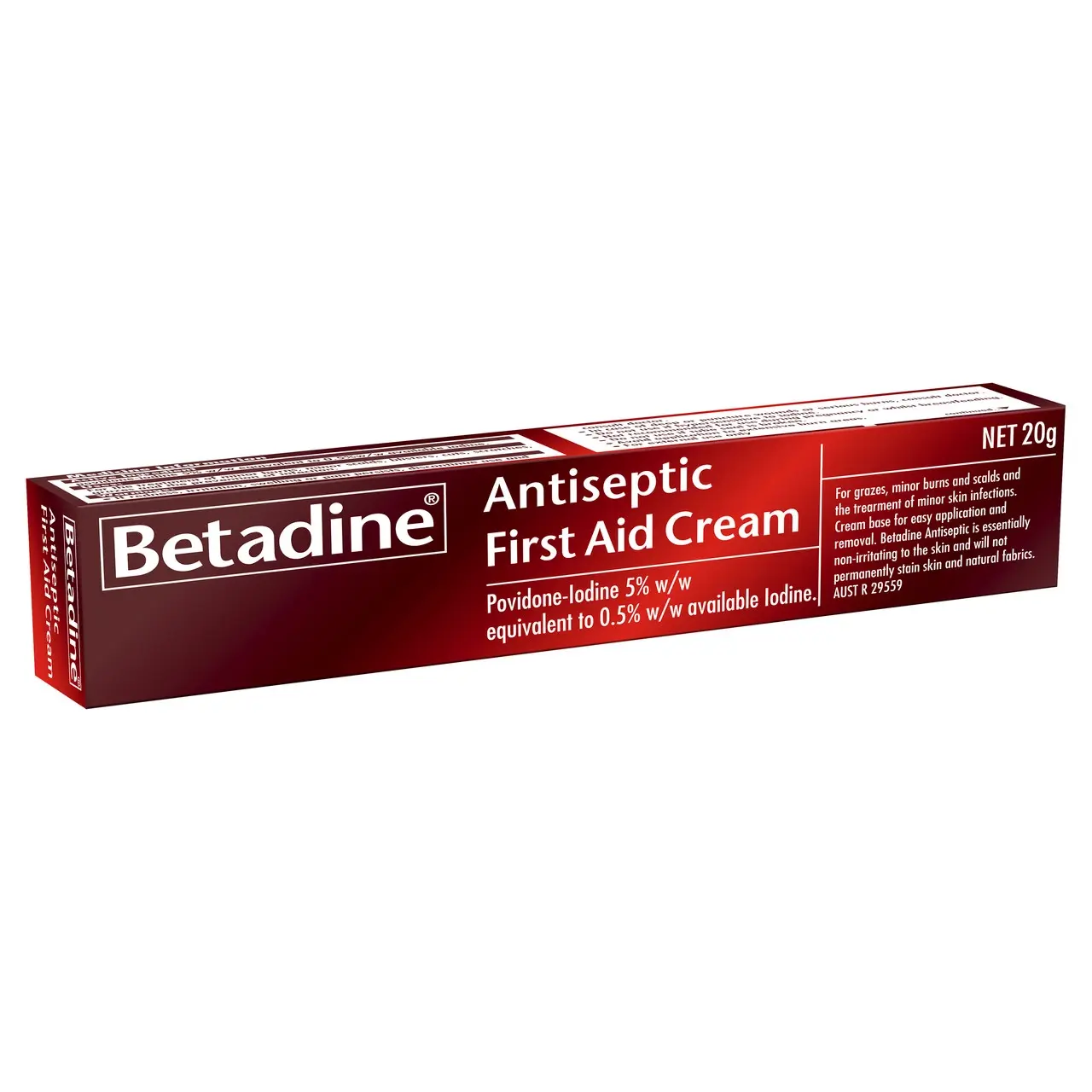Betadine Antiseptic First Aid Cream 20g - Health