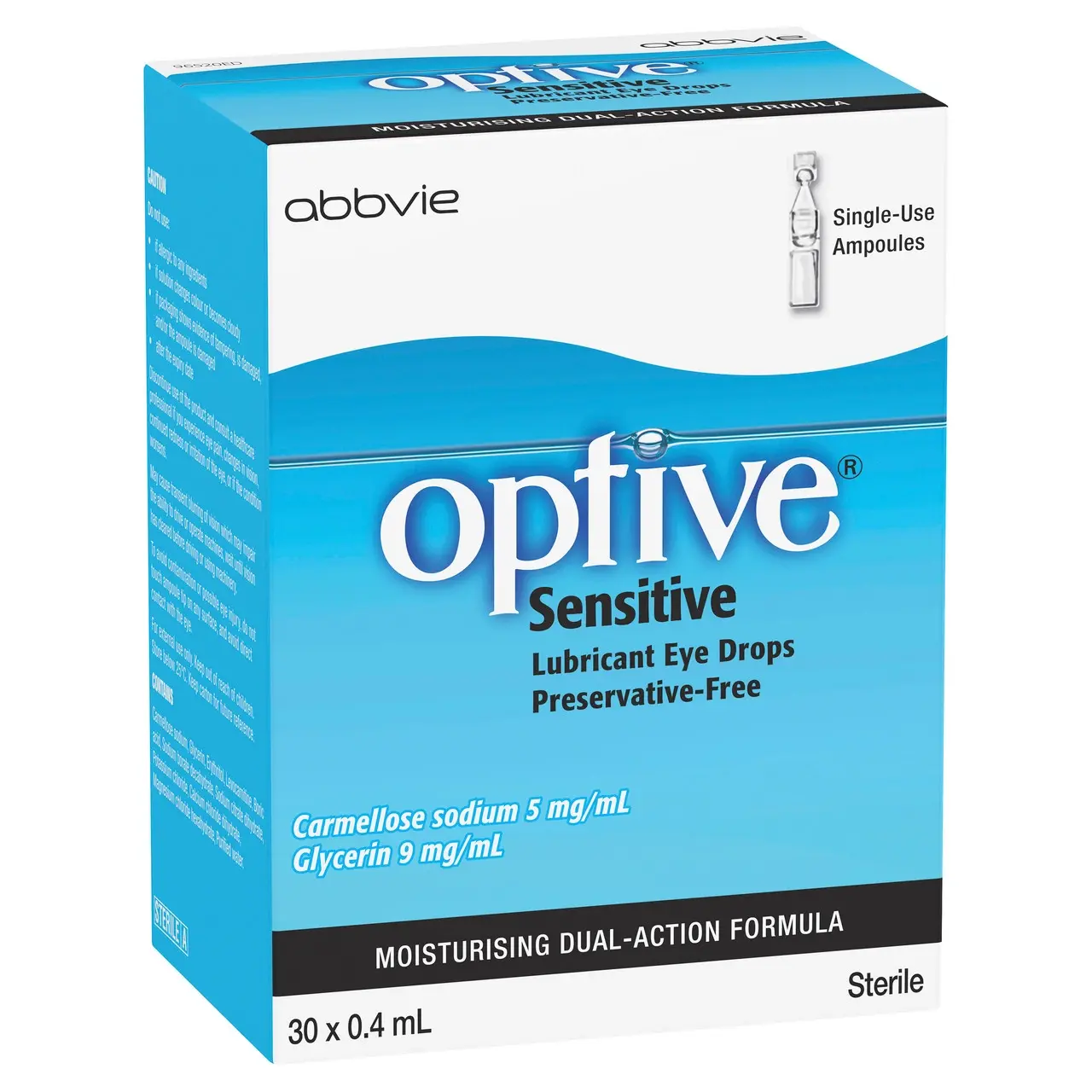 Optive Sensitive Lubricant Eye Drops 30 X 0.4mL - Health