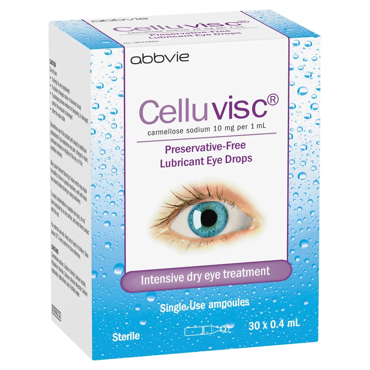 Celluvisc Lubricant Eye Drops 30 x 0.4mL - Health
