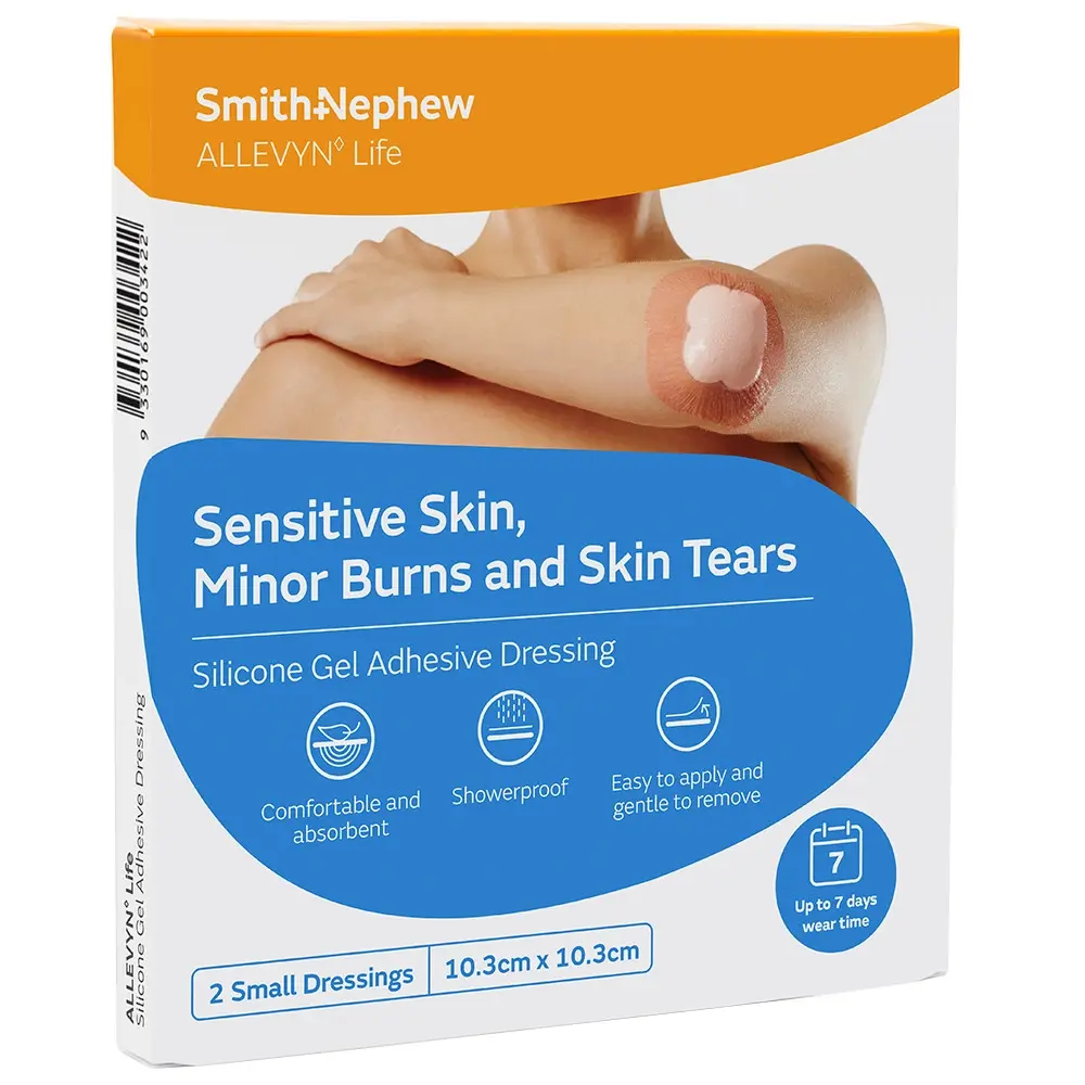Allevyn Silicone Gel Dressing 10.3cm x 10.3cm 2 Pack - Health