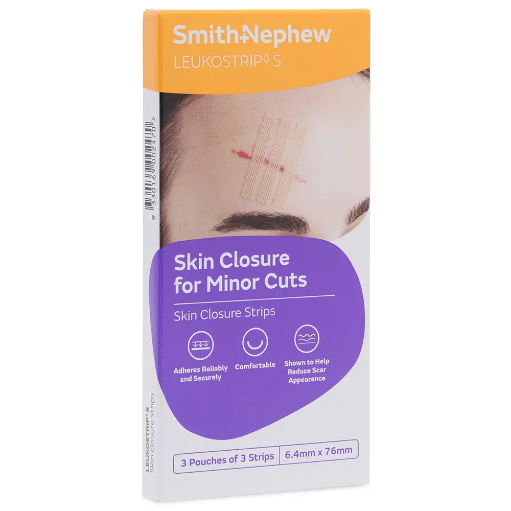 Leukostrip Wound Closure Strips 6.4mm x 76mm 3 Pack - Health