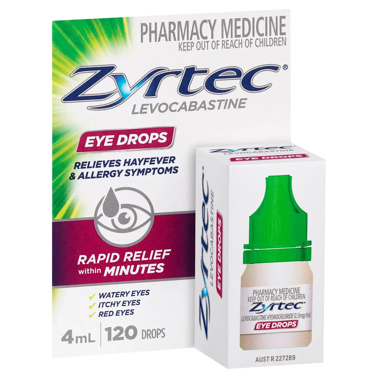 Zyrtec Hayfever & Allergy Relief Antihistamine Eye Drops 4mL - Health