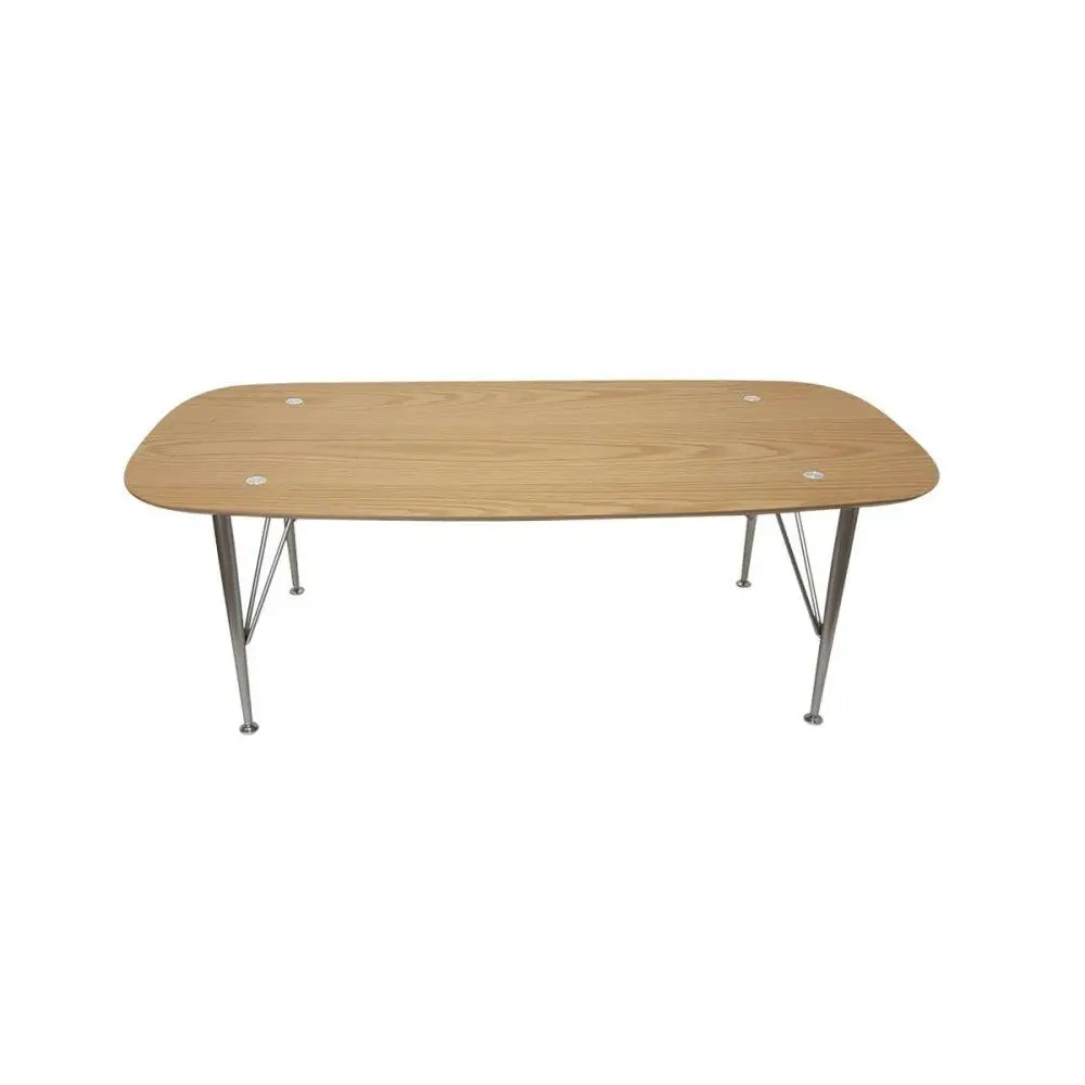 6IXTY2 Scandinavian Wooden Coffee Table - Metal Legs - Oak