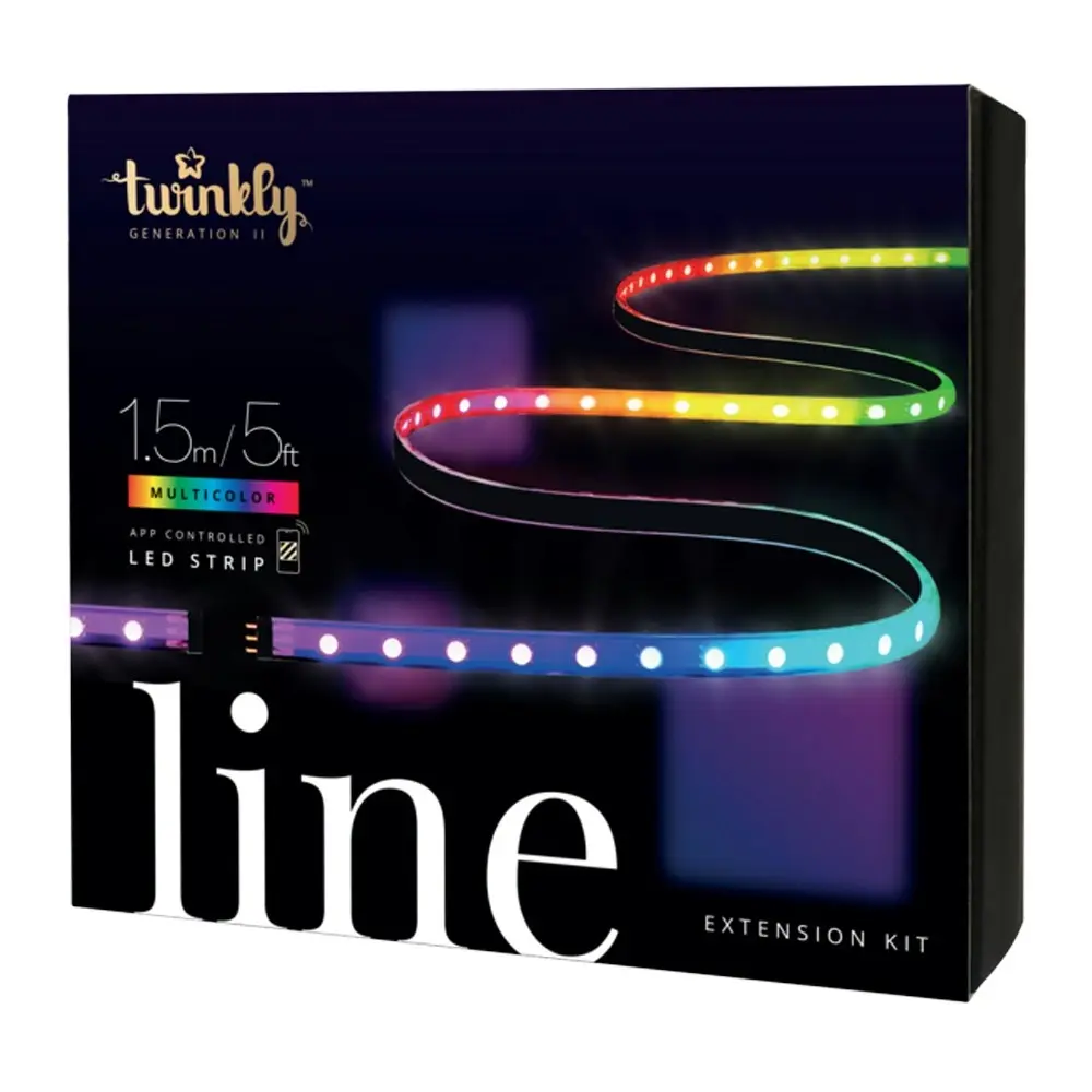 Twinkly 1.5m Smart Line Indoor LED RGB Light Strip Extension Kit Bluetooth/WiFi - Home & Garden