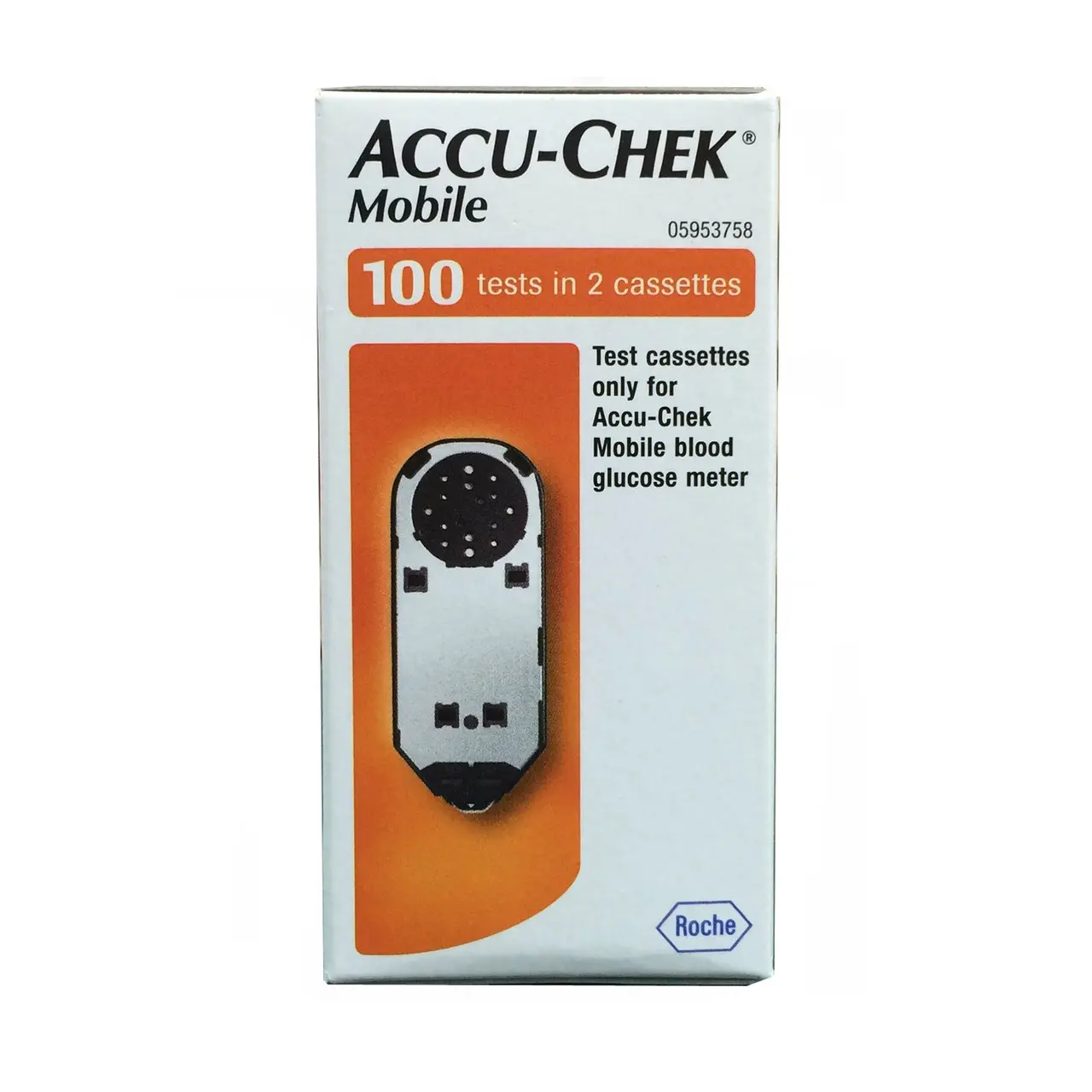 Accuchek Mobile 100 Blood Glucose Tests in 2 Cassettes - Health