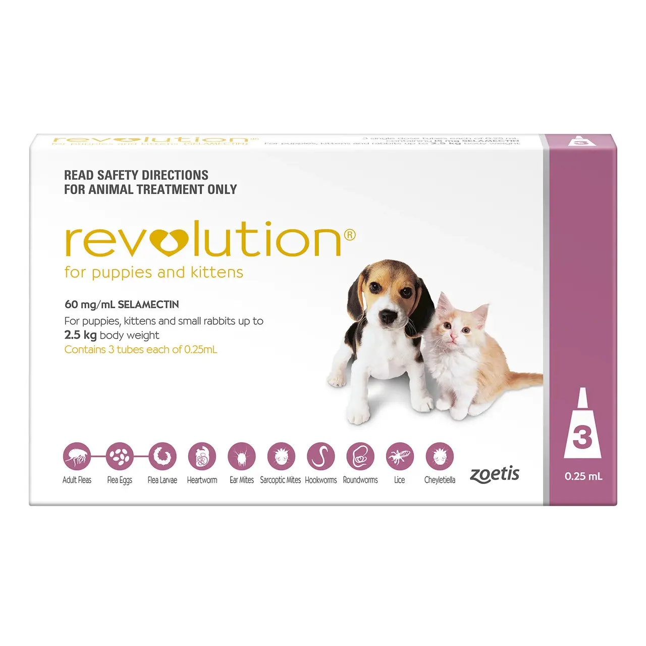 Revolution Puppy & Kitten Up To 2.5kg 3 Pack - Pets