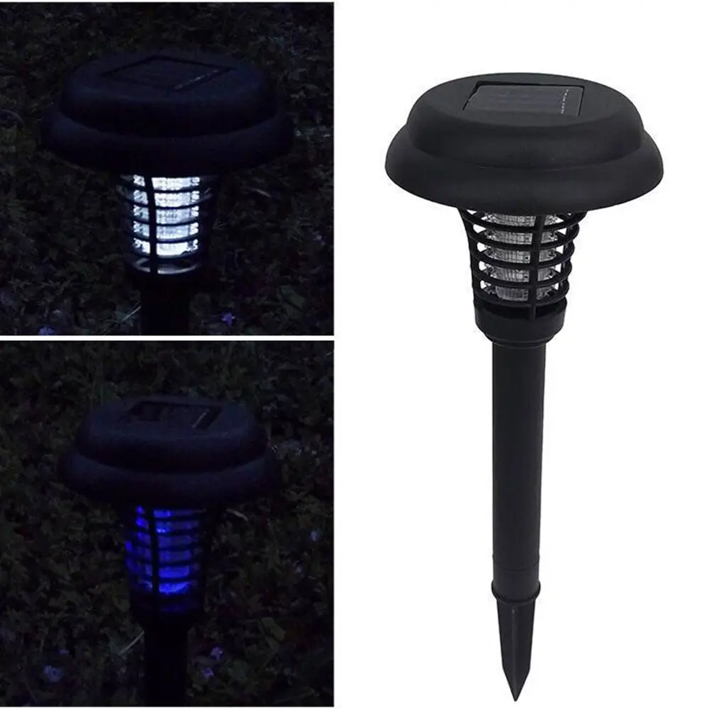 Salesbay Solar Power Led Light Mosquito Insect Zapper Fly Bug Killer Lamp Garden - Home & Garden