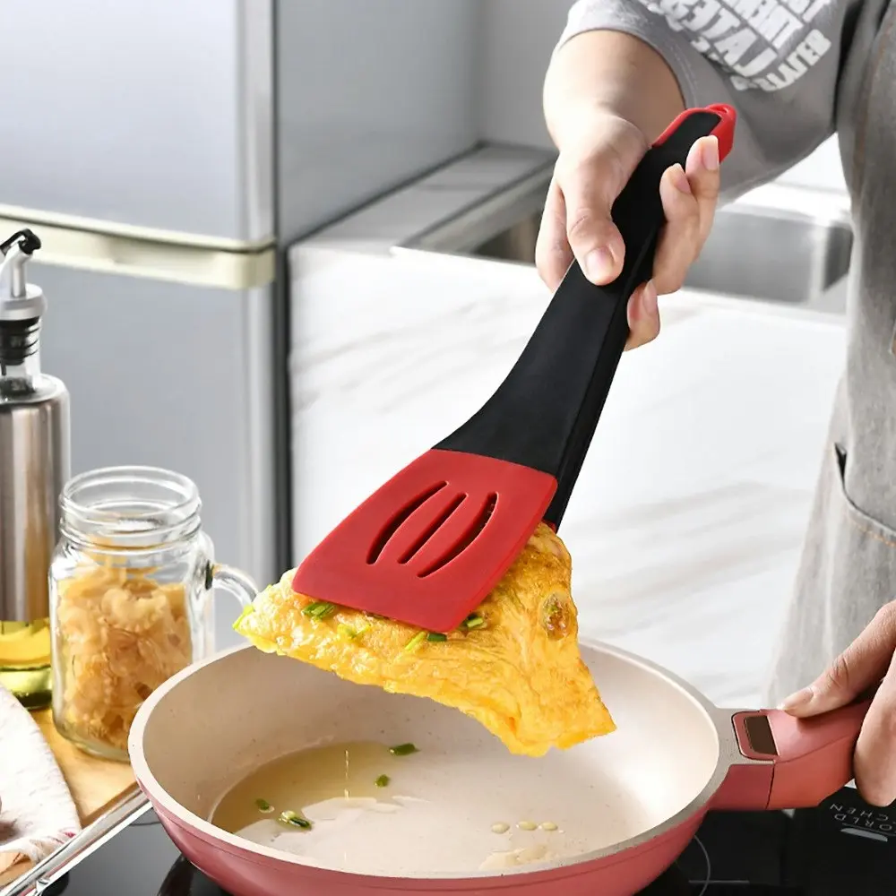 Kitchen Cooking Tongs Barbecue Clamp Spatula Plier Food Flip Shovel Clamp - Home & Garden