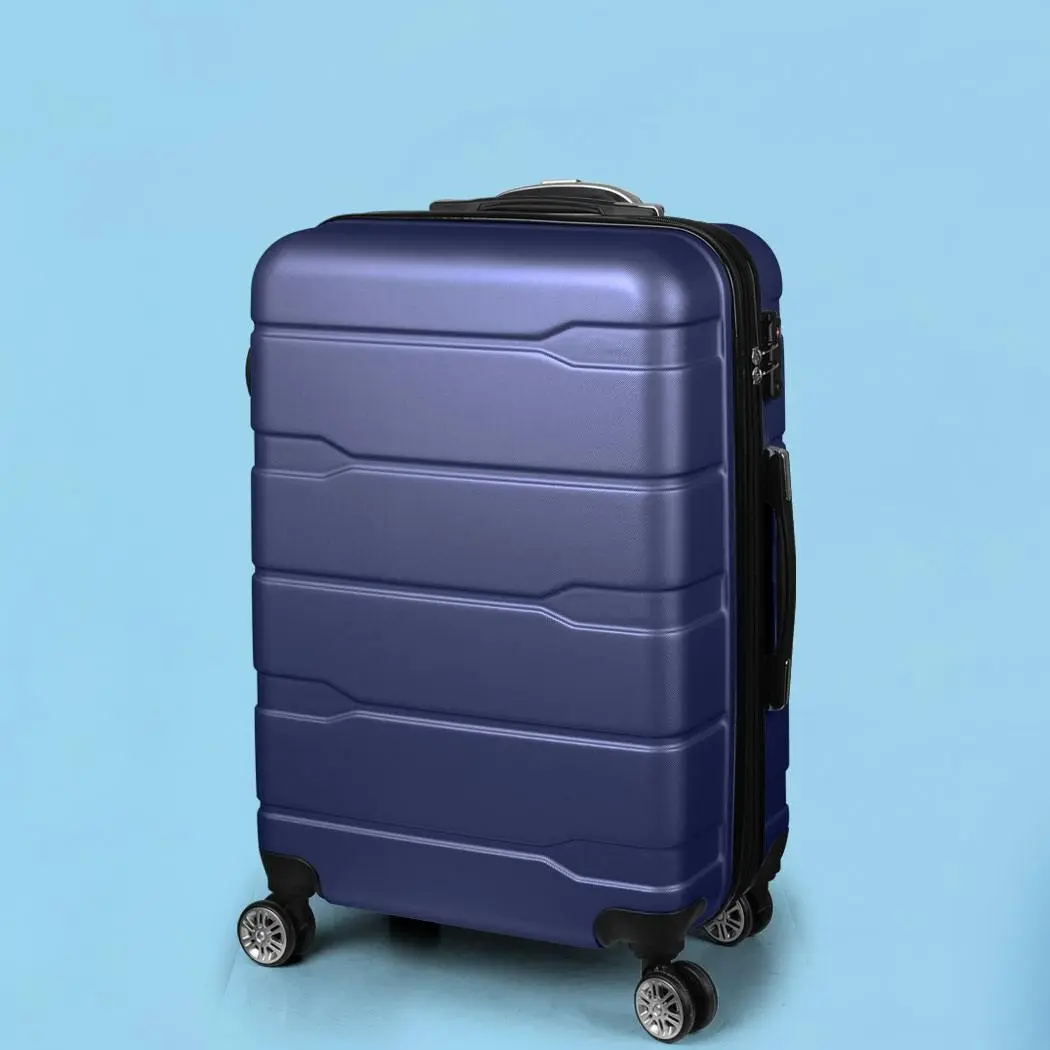 Slimbridge 28" Inch Expandable Luggage Travel Suitcase Case Hard Shell TSA Navy - Fashion