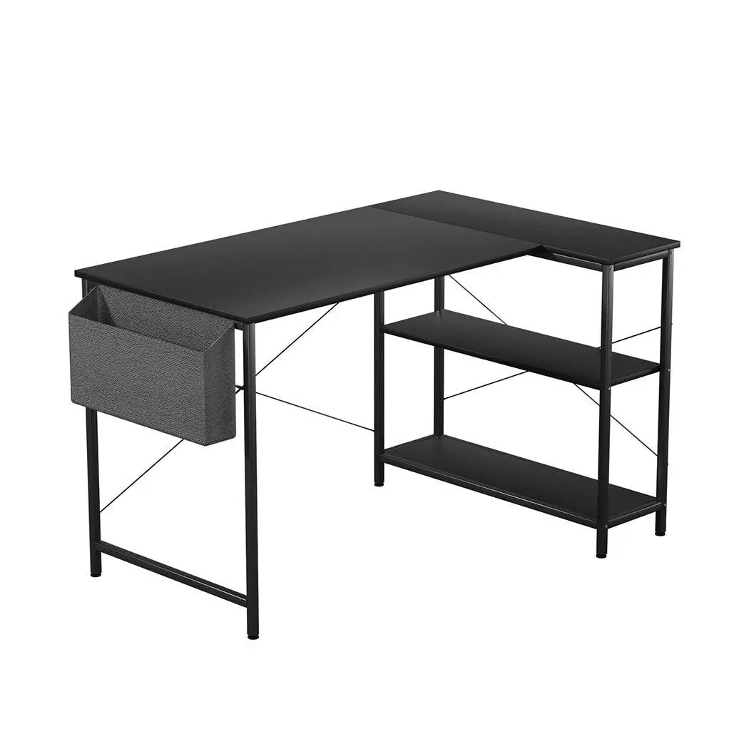 Levede L Shaped 100cm Black Computer Desk Home Office Laptop Modern Table - Furniture