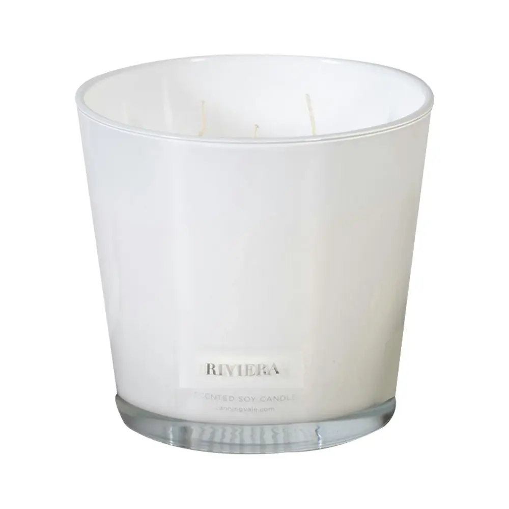 Canningvale Large 13.8cm Scented Soy Wax Candle Home Fragrance Decor Riviera - Home & Garden