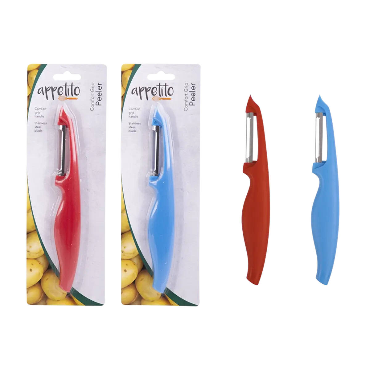 APPETITO COMFORT GRIP PEELER - ASSORTED COLOURS