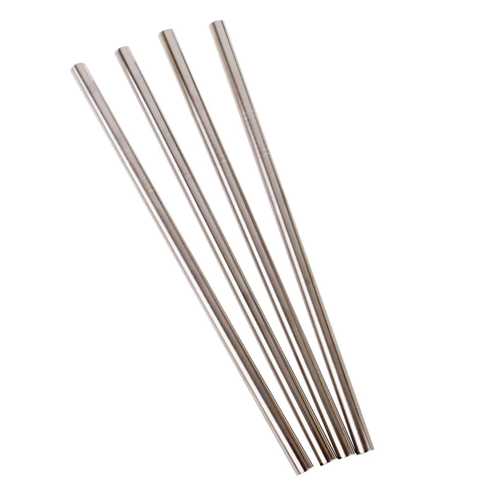 APPETITO SET 4 STRAIGHT STAINLESS STEEL STRAWS + CLEANING BRUSH - Home & Garden