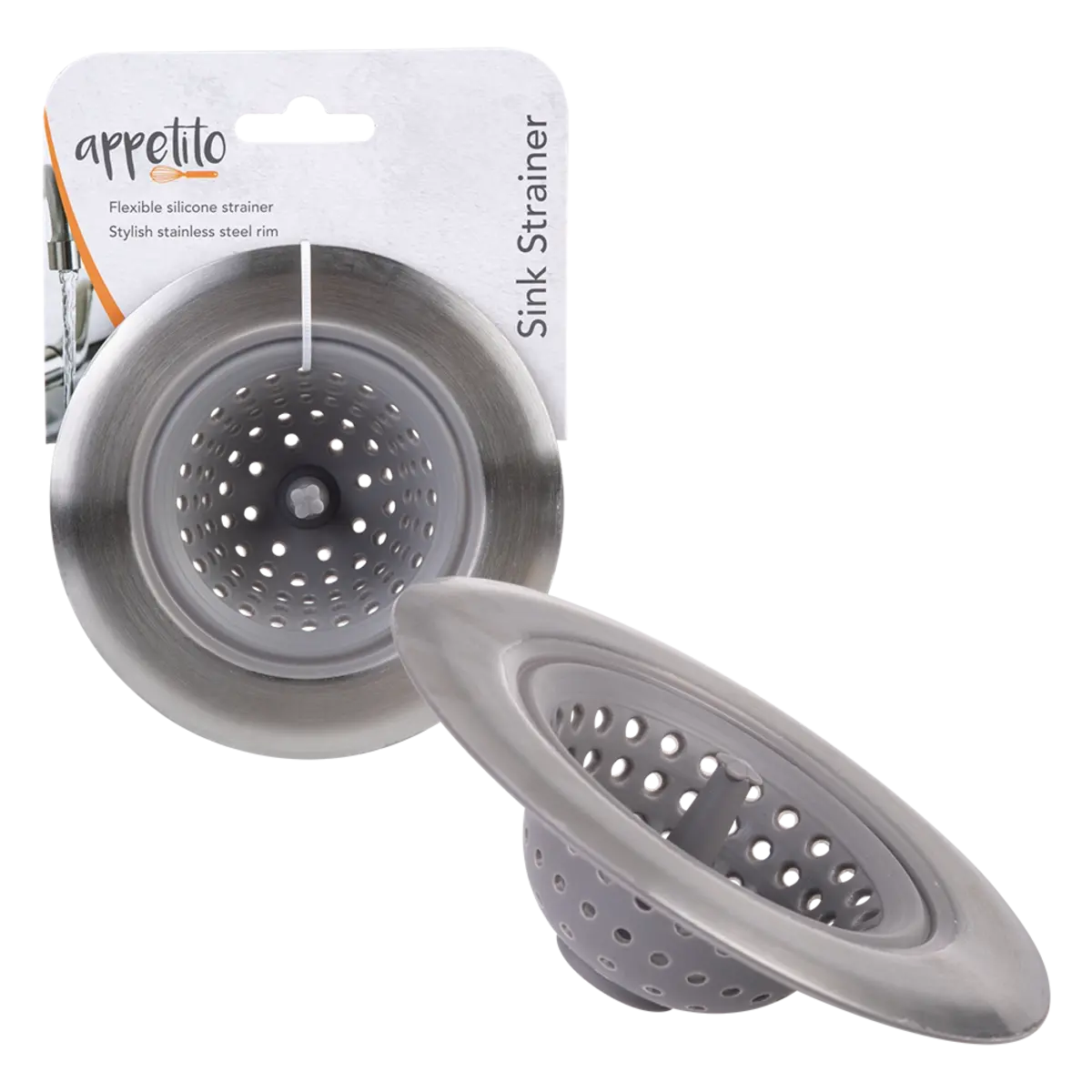 APPETITO STAINLESS STEEL & SILICONE SINK STRAINER - Home & Garden