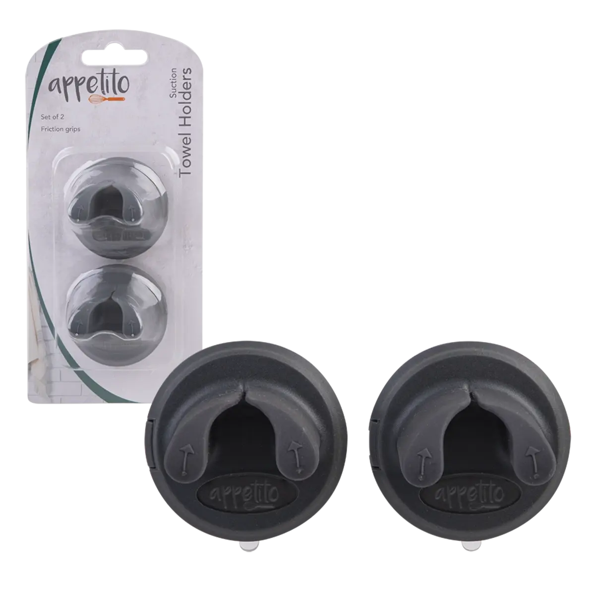 APPETITO SUCTION TOWEL HOLDERS SET 2 - Home & Garden
