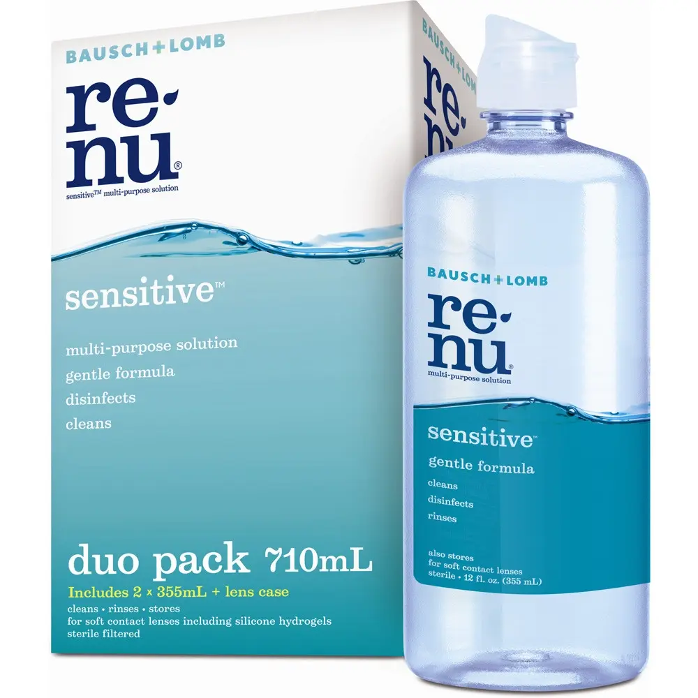 Bausch + Lomb Renu Sensitive Multi Purpose Solution Duo Pack 2 x 355ml - Health