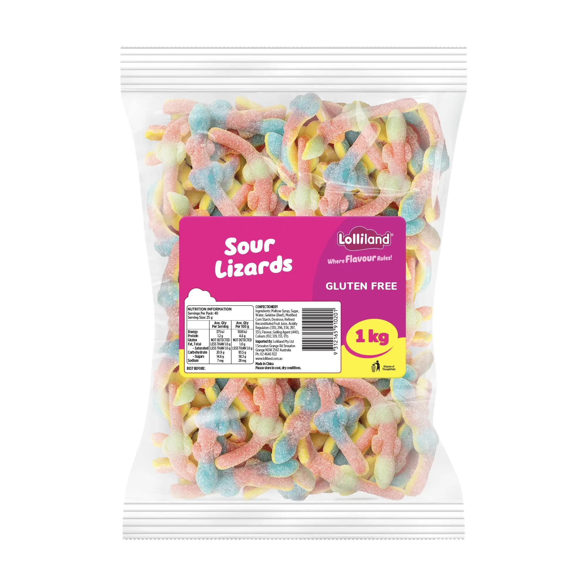 Sour Lizards 1kg - Groceries