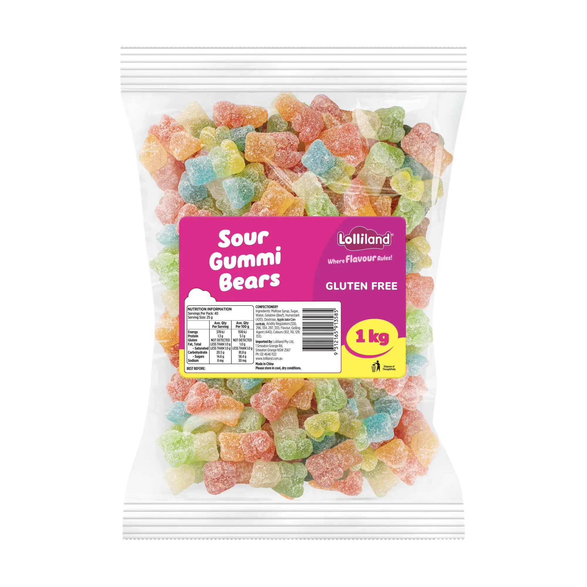 Sour Bears 1kg - Groceries
