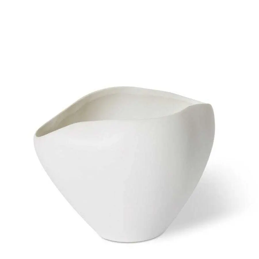 E Style Zelma 15cm Ceramic Flower/Plant Vase Tabletop Home Decor Matt White - Home & Garden