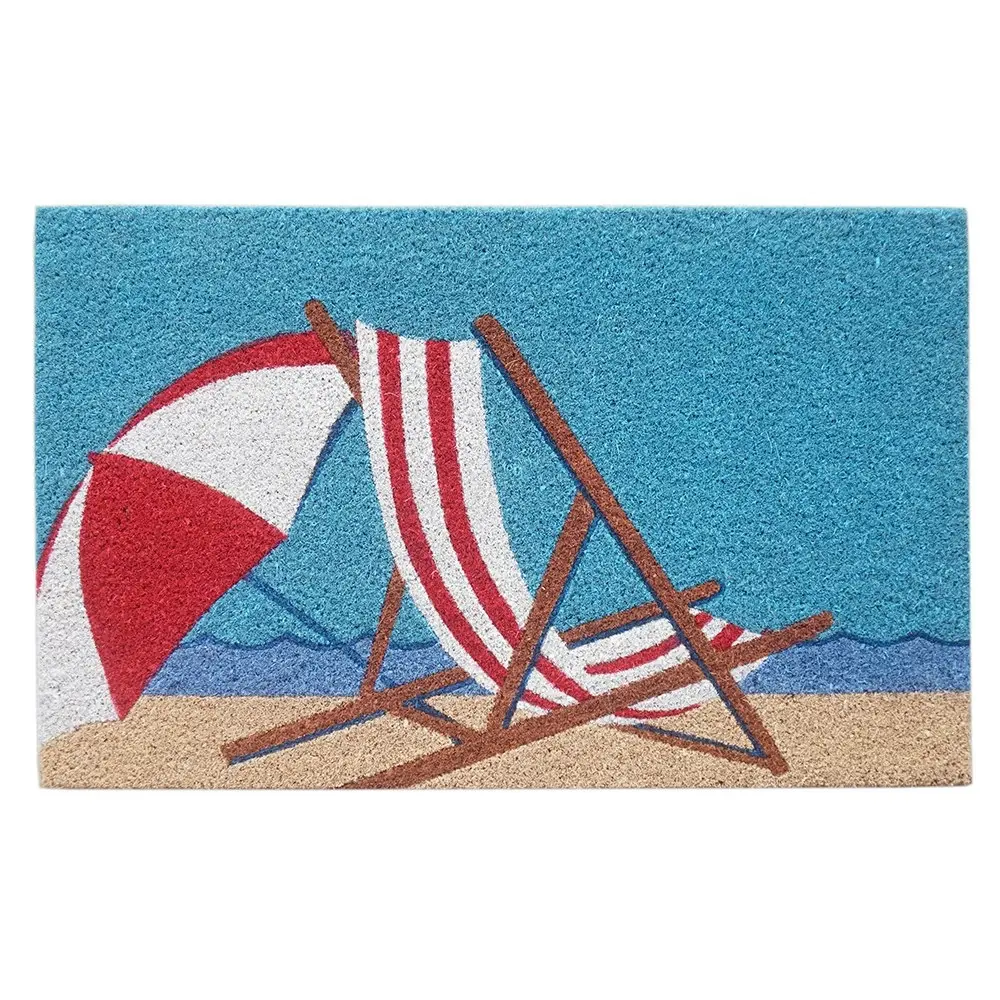 Solemate Latex Backed Coir Deck Chair 45x75cm Slim Outdoor Stylish Doormat - Home & Garden