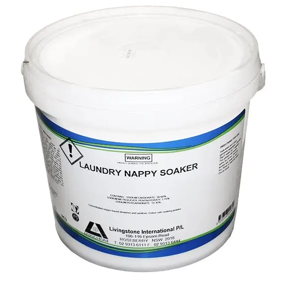 Livingstone Antibacterial Laundry Nappy Soaker 5kg Pail - Commercial