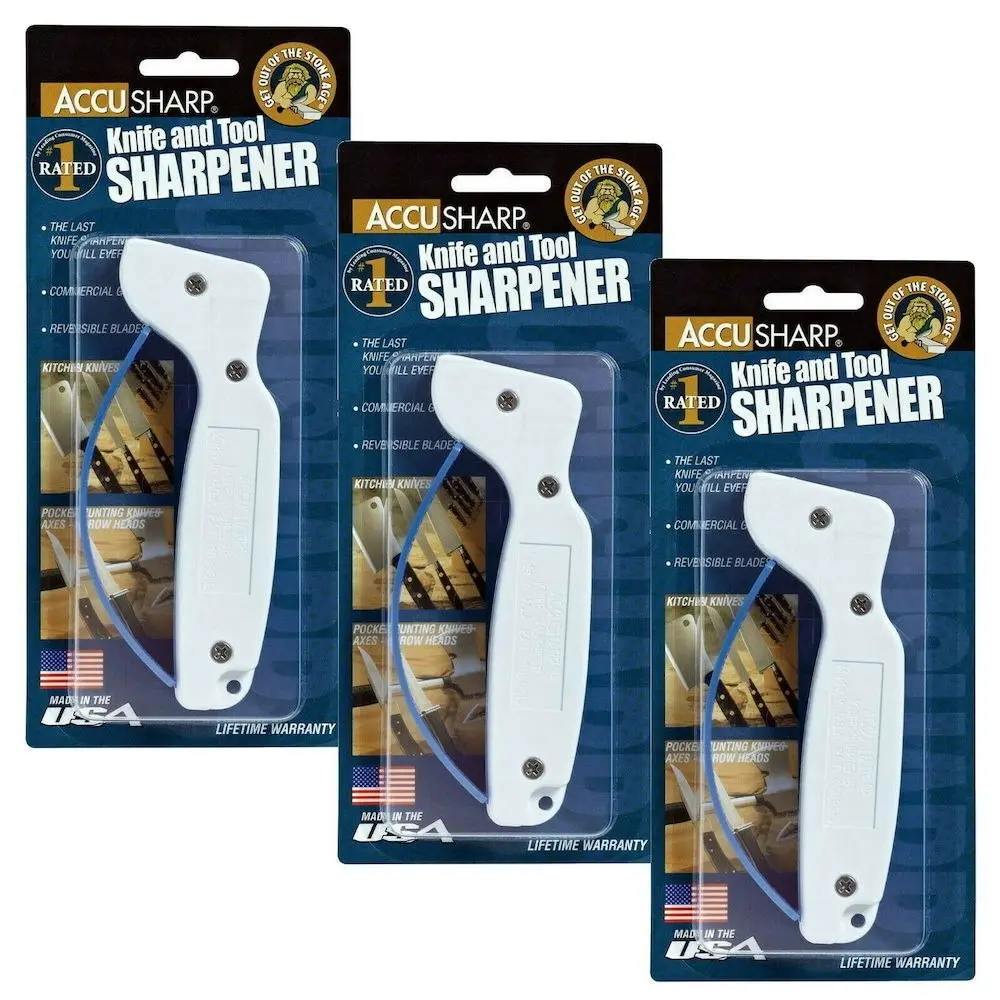 Accusharp Original 47KS Knife & Tool Sharpener Tungsten Carbide Blades 001C | 3 Pack - Home & Garden