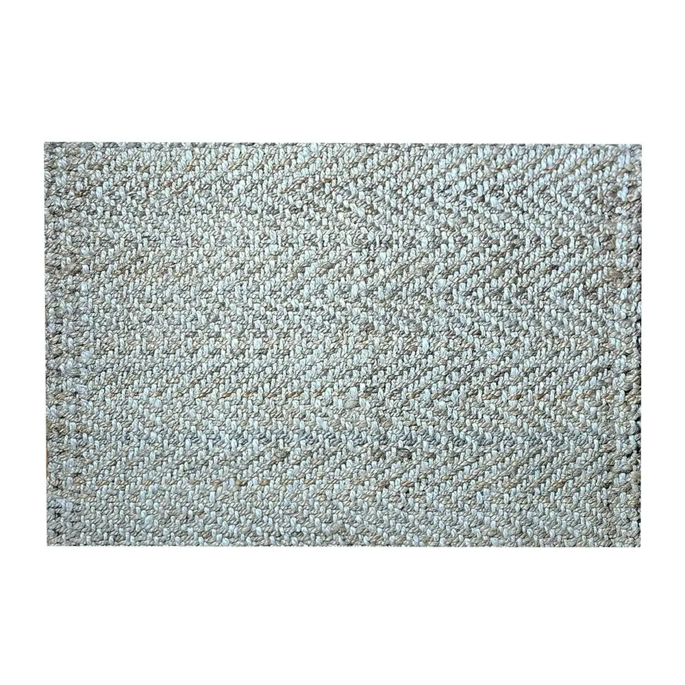 Solemate Jute 2 Tone Zig Zag 50x80cm Stylish Outdoor Entrance Doormat - Home & Garden